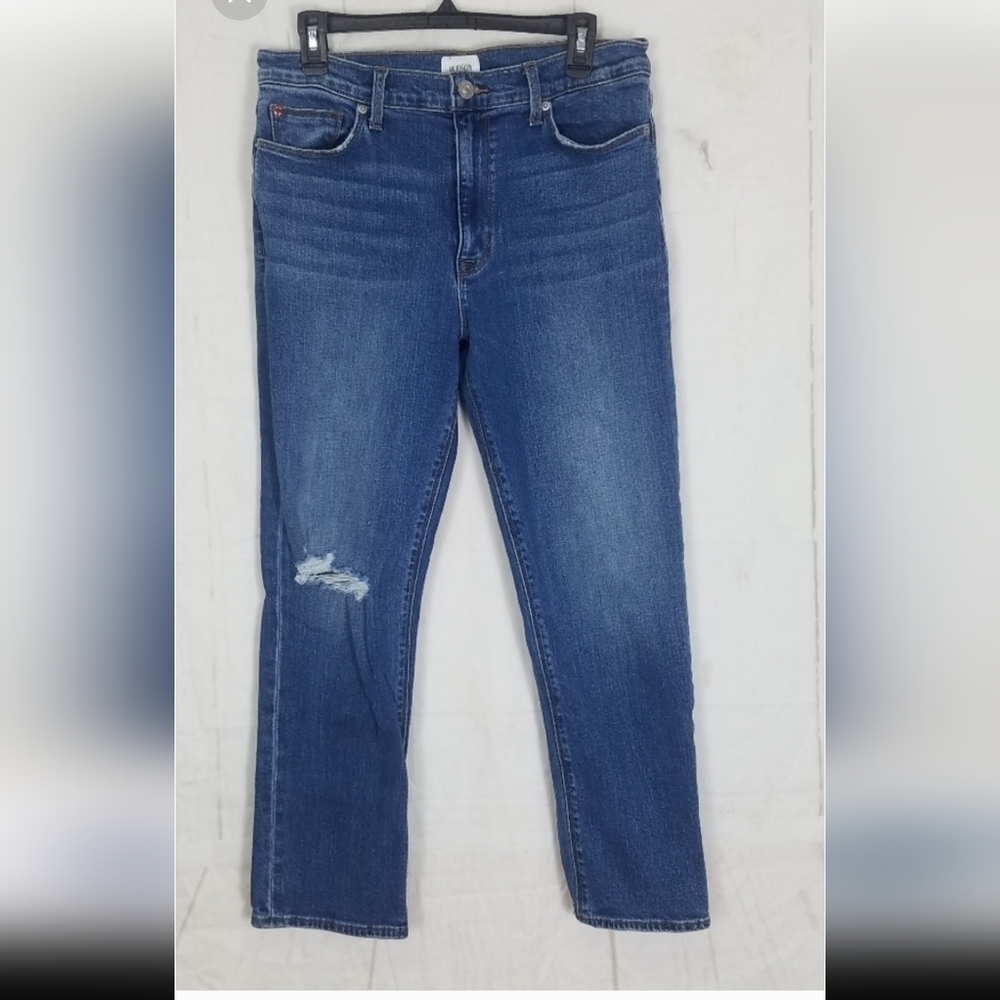 Hudson distressed straighten jeans